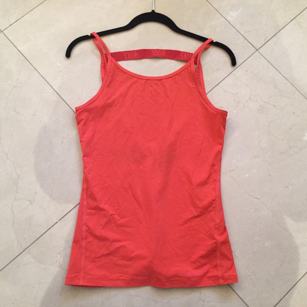 Nike Red Fitted Camisole Tank Top